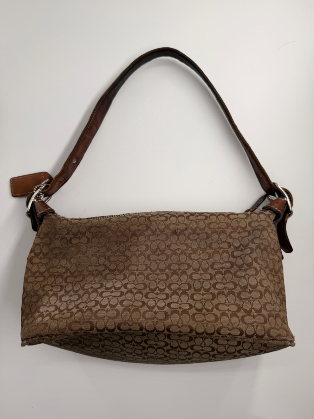 Coach Signature Mini Bag Y2K Vintage 2000’s Brown Canvas Leather Purse Shoulder